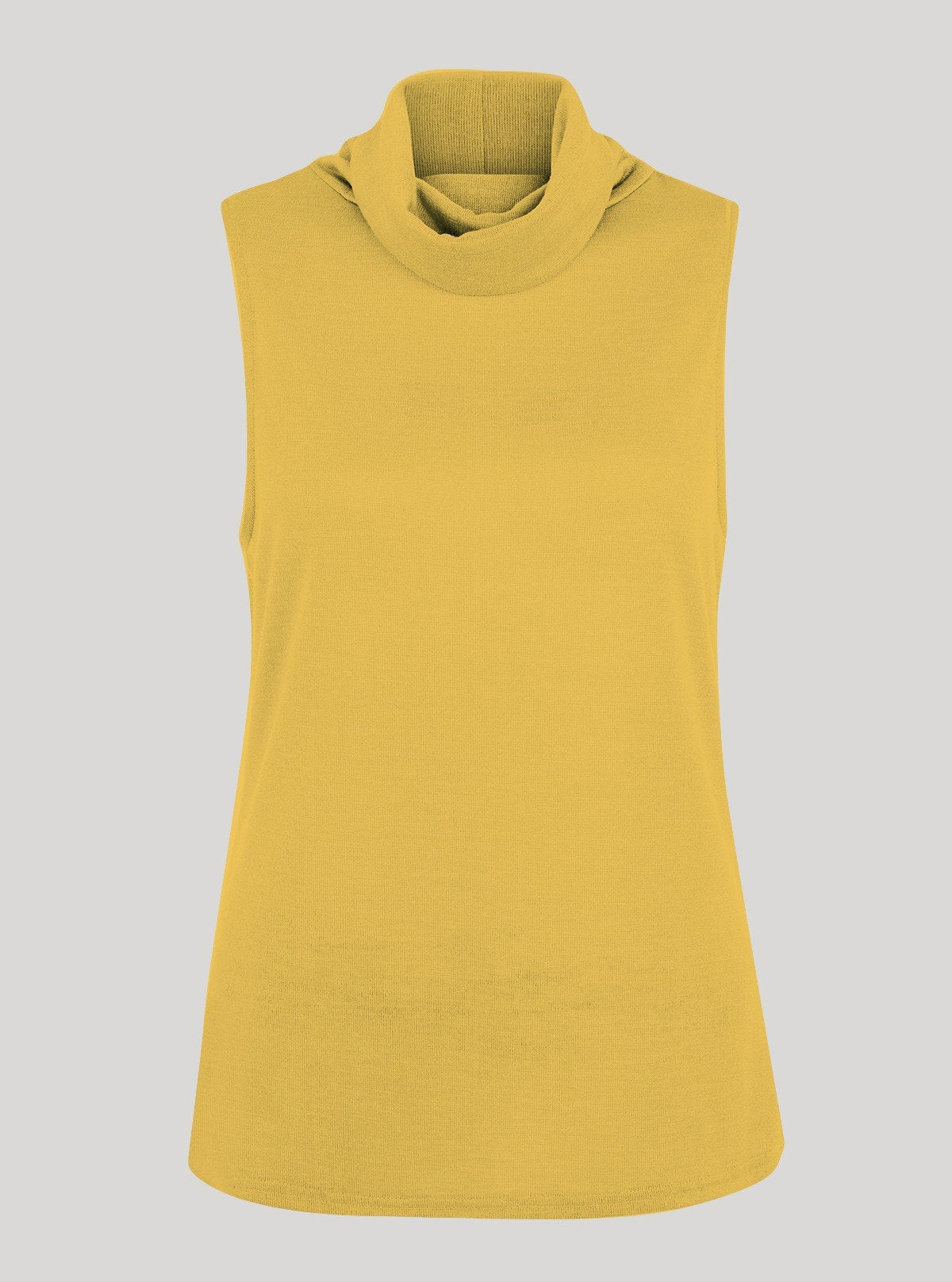 Women’s Yellow Roll - On Neck Sleeveless Top – Stylish & Comfortable | Boer & Fitch - Boer and Fitch
