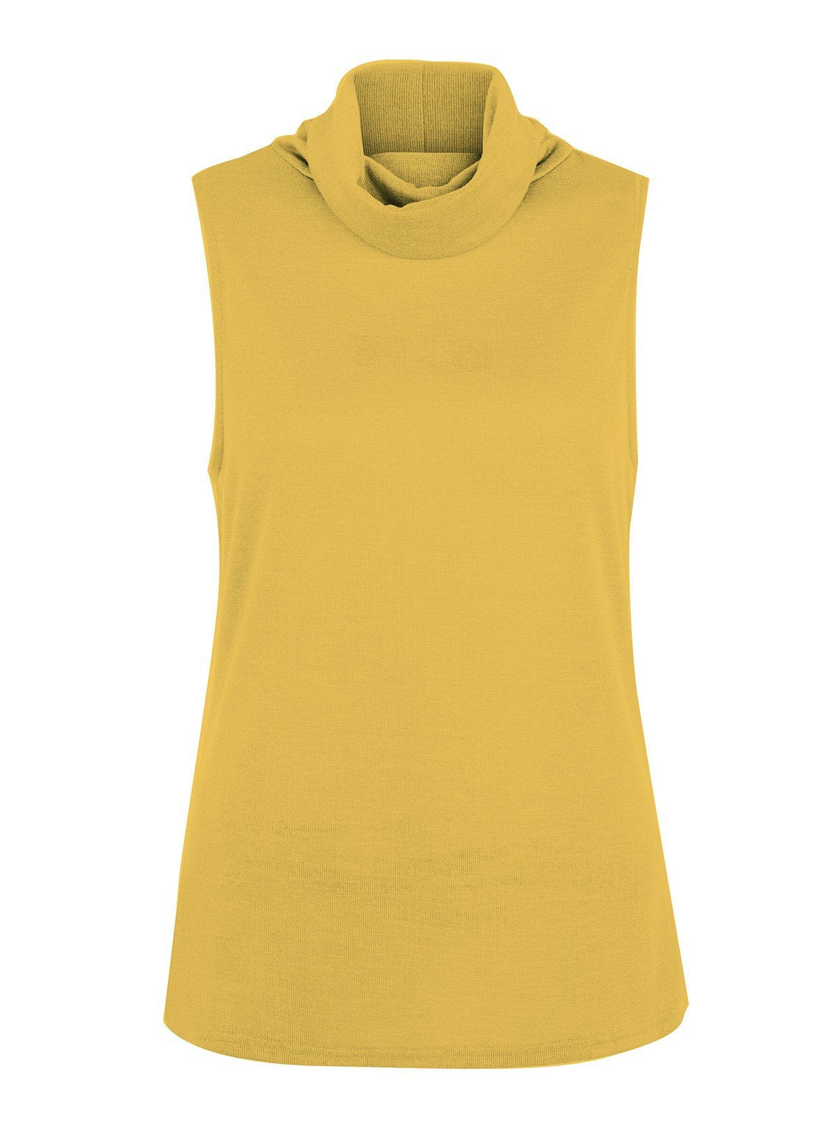 Women’s Yellow Roll - On Neck Sleeveless Top – Stylish & Comfortable | Boer & Fitch - Boer and Fitch