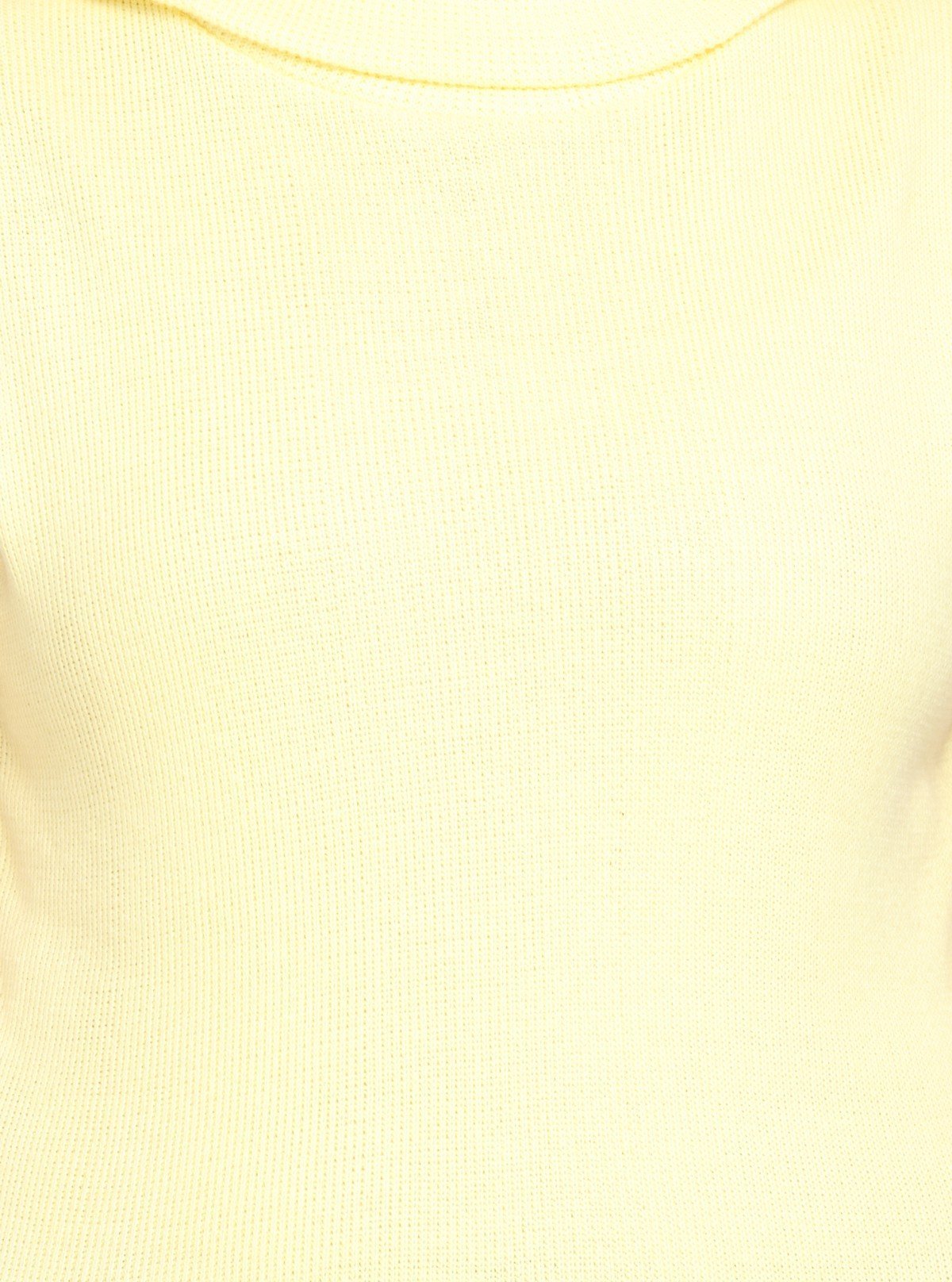 Women’s Yellow Sleeveless Turtle Neck Ribbed Cotton Top - Boer and Fitch
