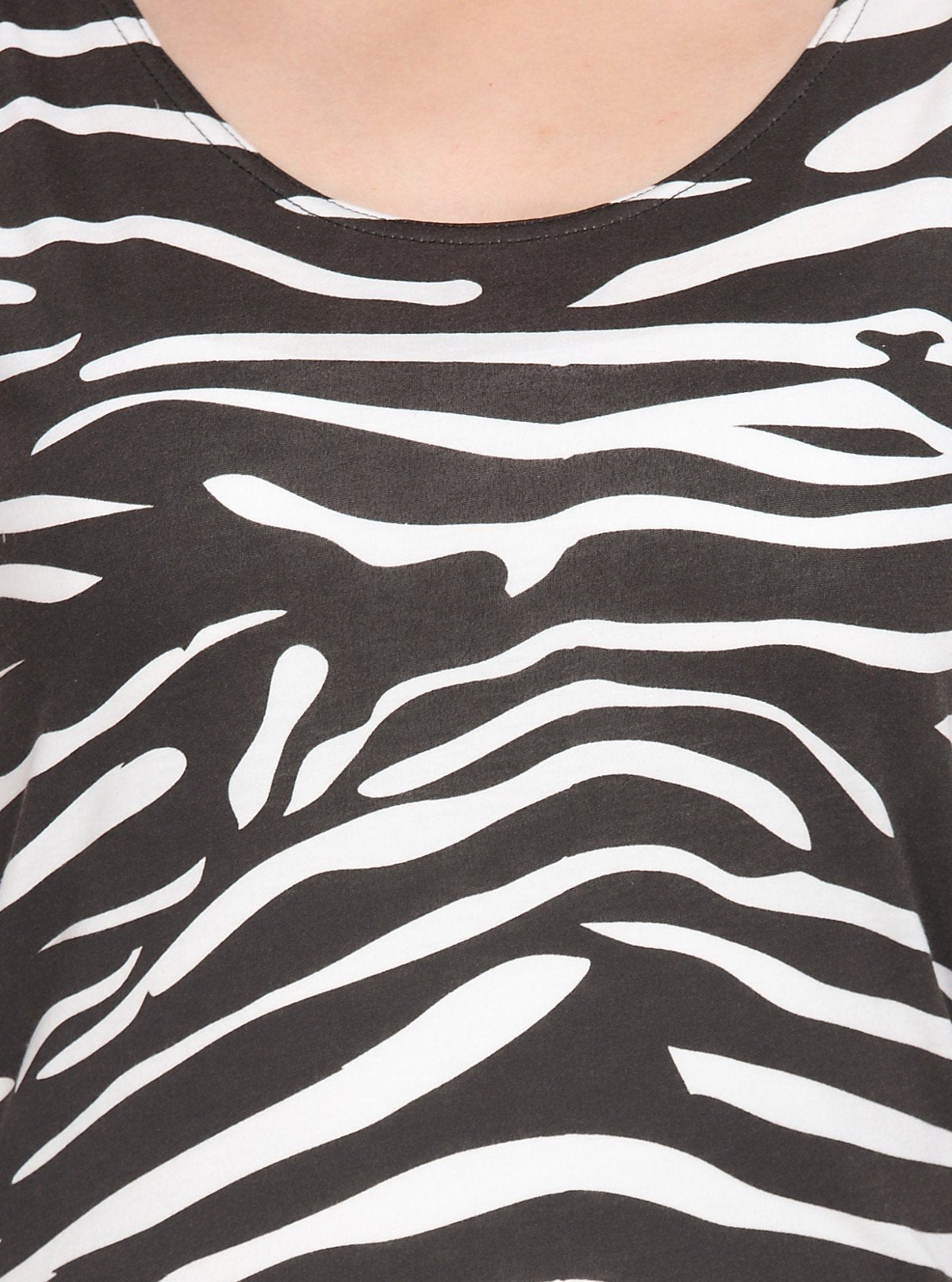 Women’s Zebra Artistic Graphic Print Cotton Top – Boer and Fitch - Boer and Fitch