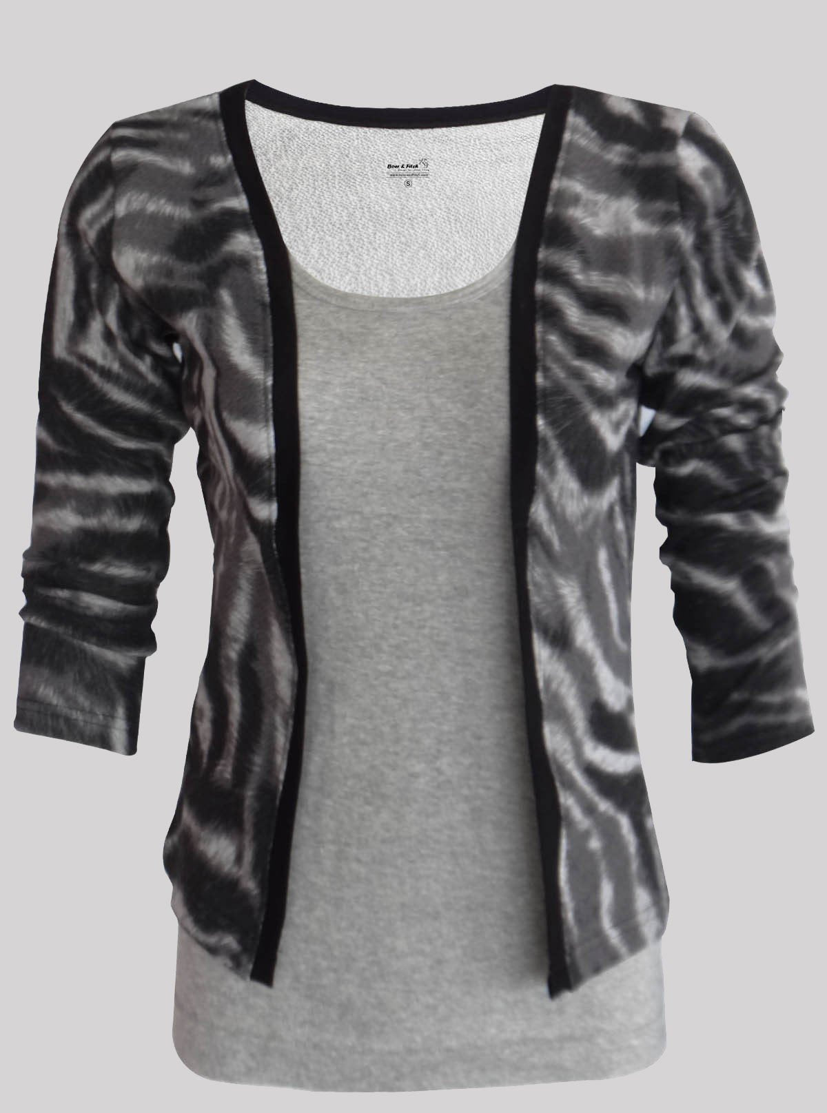 Women’s Zebra Skin Printed Fleece Top – Stylish & Cozy | Boer & Fitch - Boer and Fitch