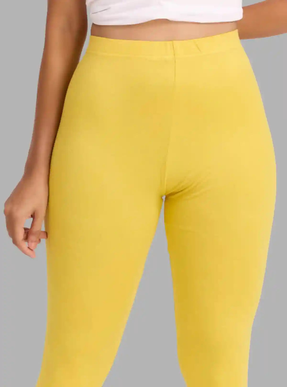 Women's Lemon Yellow Ankle Legging – Soft Cotton Stretch by Boer & Fitch | Buy Online at  Boer and Fitch