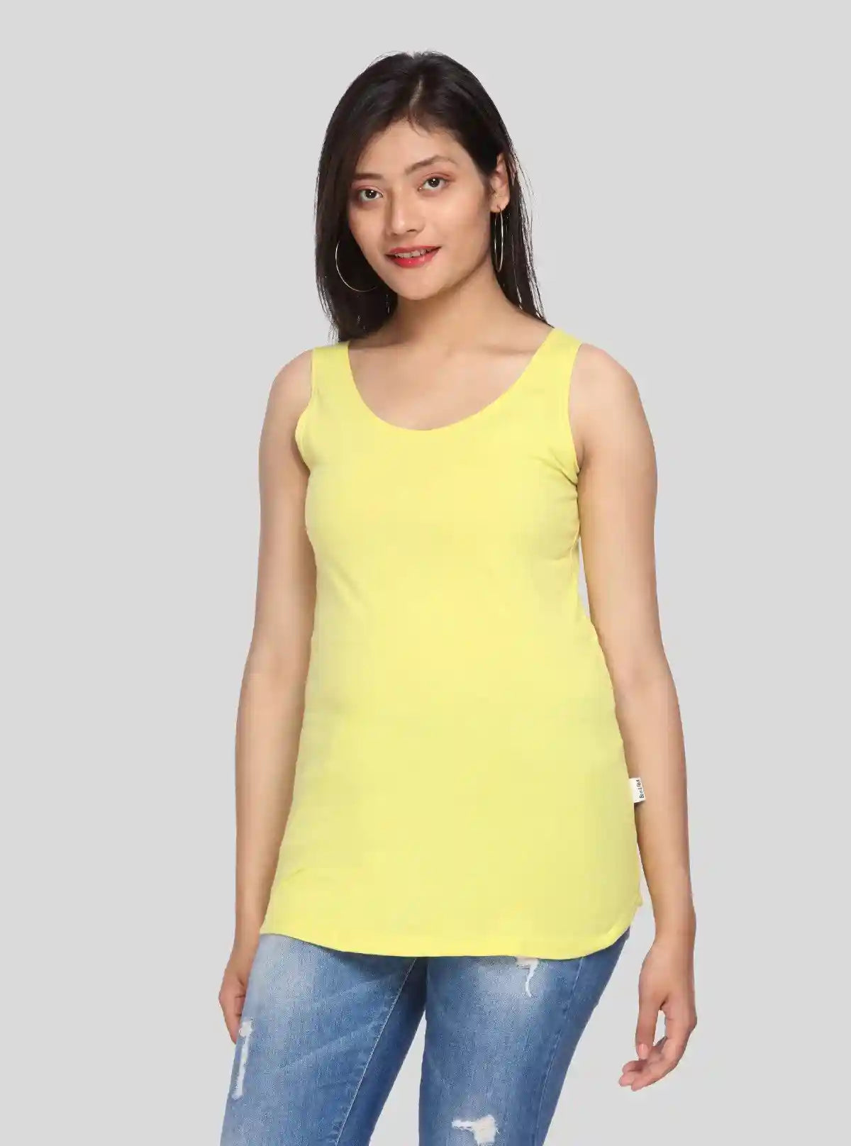 Women’s Yellow Sleeveless Stretch Top – Comfortable & Stylish | Boer & Fitch | Buy Online at  Boer and Fitch
