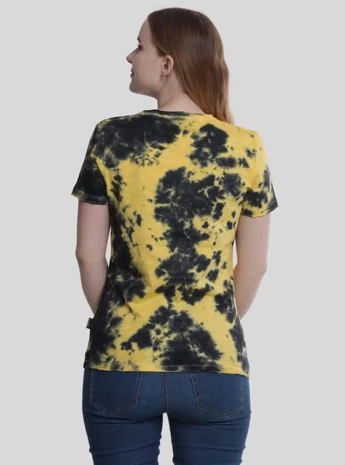 Women's Yellow Tie and Dye Cotton Jersey Short Sleeve T-Shirt by Boer and Fitch from Boer and Fitch | Buy Online at gep32c-qs.myshopify.com