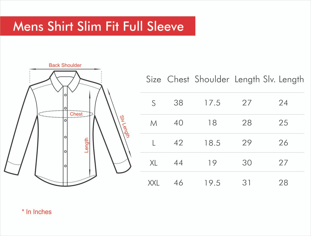 Mens Shirt Slim fit Long Sleeve MMent